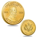 Last Lincoln Penny Memorial Coin Gold-Plated Collectible Token for $9 + free shipping w/ Prime