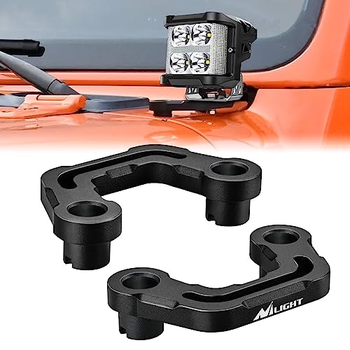 Nilight Hood Light Brackets for Jeep Wrangler and Gladiator: $16 Nilight Hood Light Brackets for Jeep Wrangler and Gladiator: $16