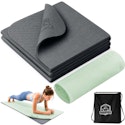 Hapbear 72"x24" Foldable Yoga Mat and Towel Set for $20 + free shipping
