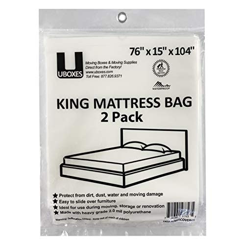 Uboxes King Mattress Poly Cover 2-Pack: $7.98 Uboxes King Mattress Poly Cover 2-Pack: $7.98