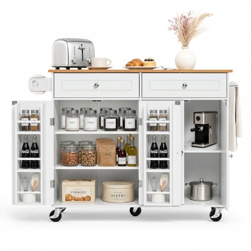 Vevor 47.64-Inch Mobile Kitchen Island Cart: $170.01 Vevor 47.64-Inch Mobile Kitchen Island Cart: $170.01