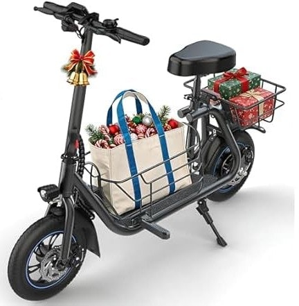 Gyroshoes 550W eScooter w/ Seat & Basket: $270