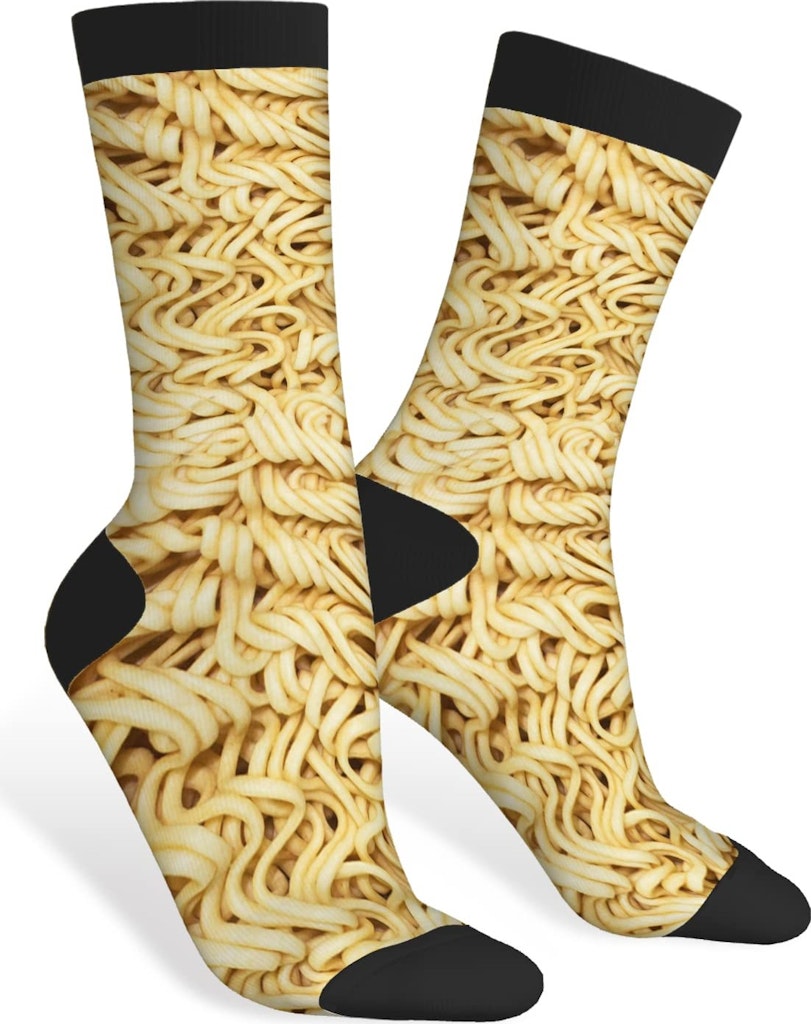 Instant Noodle Crew Socks: $3.40