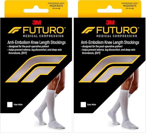 Futuro Anti-Embolism Knee Length Compression Stockings 2-Pack: $25.18