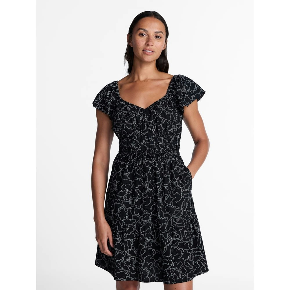 Time and Tru Women's Tie Waist Mini Dress: $9.59 Time and Tru Women's Tie Waist Mini Dress: $9.59