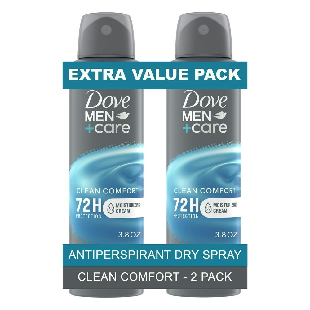 Dove Men+Care Clean Comfort Antiperspirant Deodorant Dry Spray 3.8-oz. 2-Pack: $15.97 Dove Men+Care Clean Comfort Antiperspirant Deodorant Dry Spray 3.8-oz. 2-Pack: $15.97