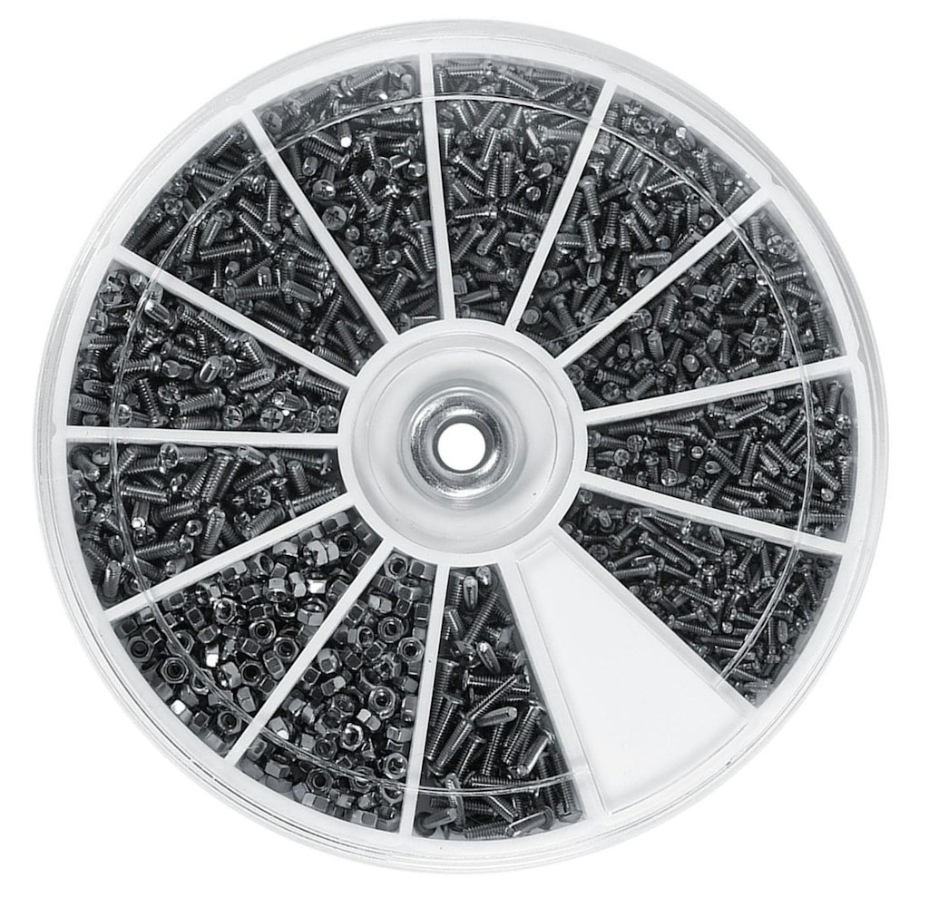600-Piece Stainless Steel Small Screw & Nut Assortment Kit: $2.57