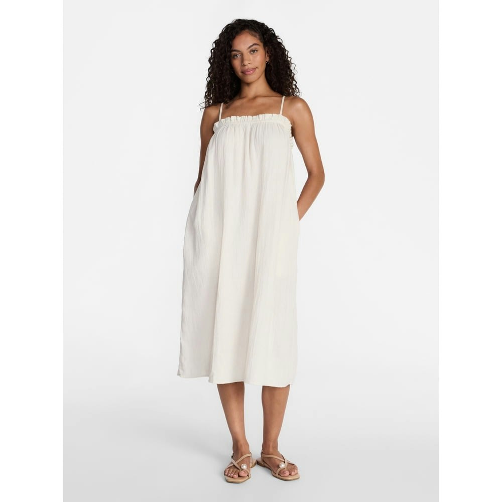 Time and Tru Women's Sleeveless Cotton Midi Dress: $12.59 Time and Tru Women's Sleeveless Cotton Midi Dress: $12.59