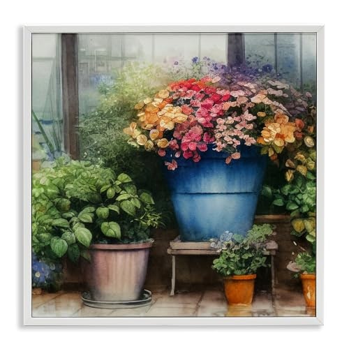 Blooming Flowers Vivid Garden 24 x 24-Inch Framed Giclée Print: $50.65 Blooming Flowers Vivid Garden 24 x 24-Inch Framed Giclée Print: $50.65