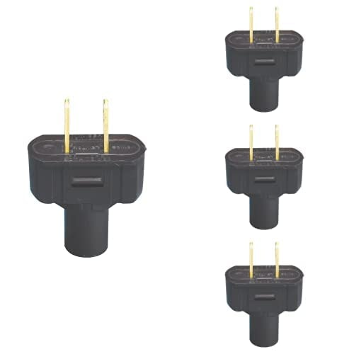 Leviton 15A 125V Non-Grounding Plug 4-Pack: $7.96