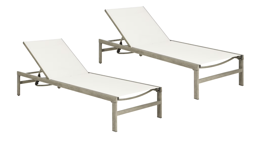 Mainstays Dashwood 2-Piece Sling Patio Chaise Lounger Set: $97