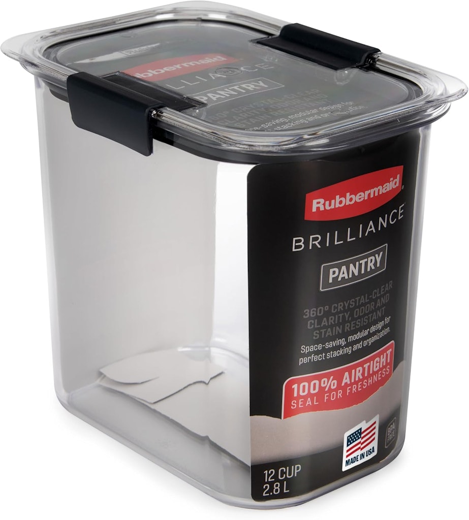 Rubbermaid Brilliance 12-Cup Airtight Food Storage Container: $12