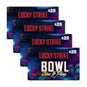 Lucky Strike Four $25 eGift Cards for $80 + email delivery