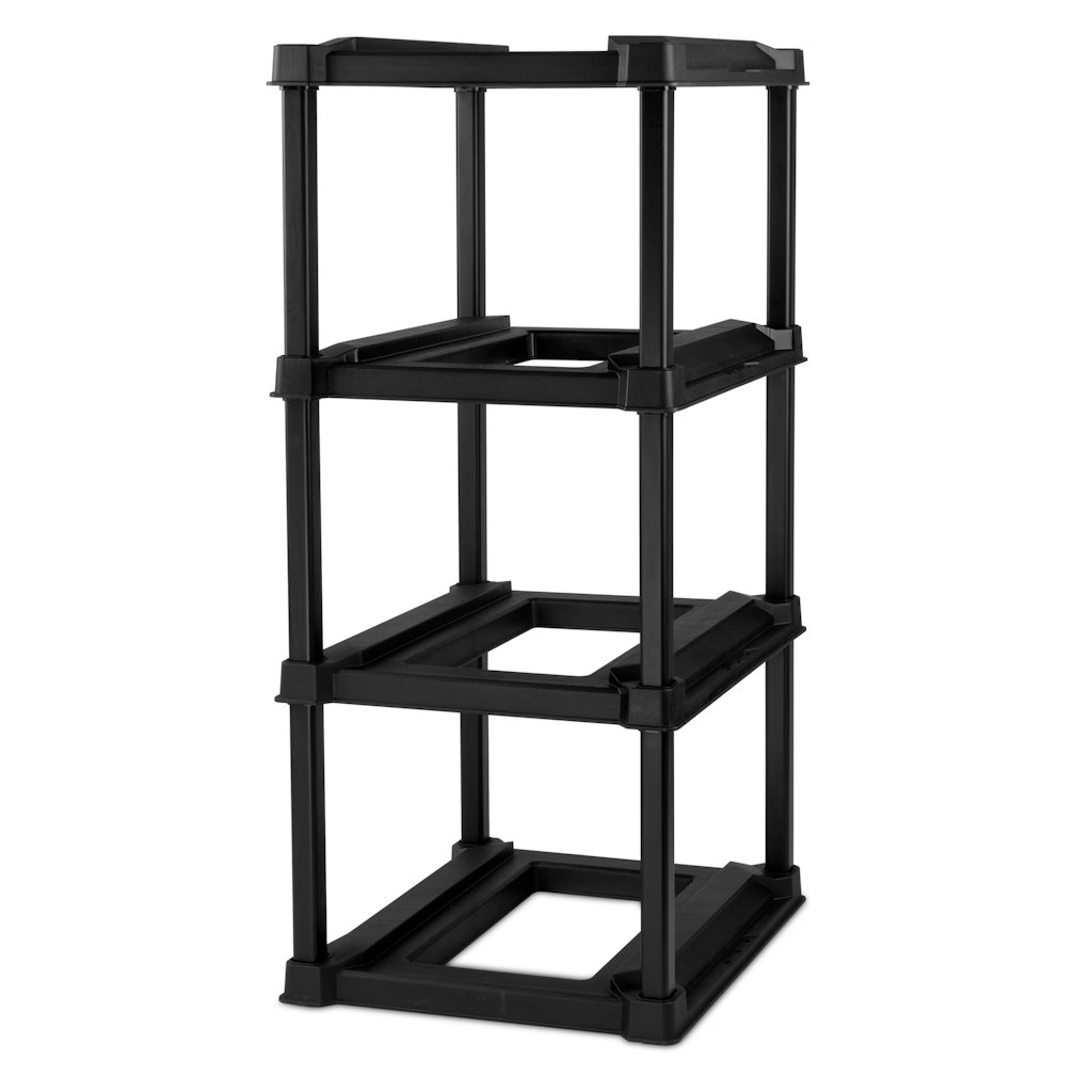Sterilite 4-Tier Tote Rack: $35