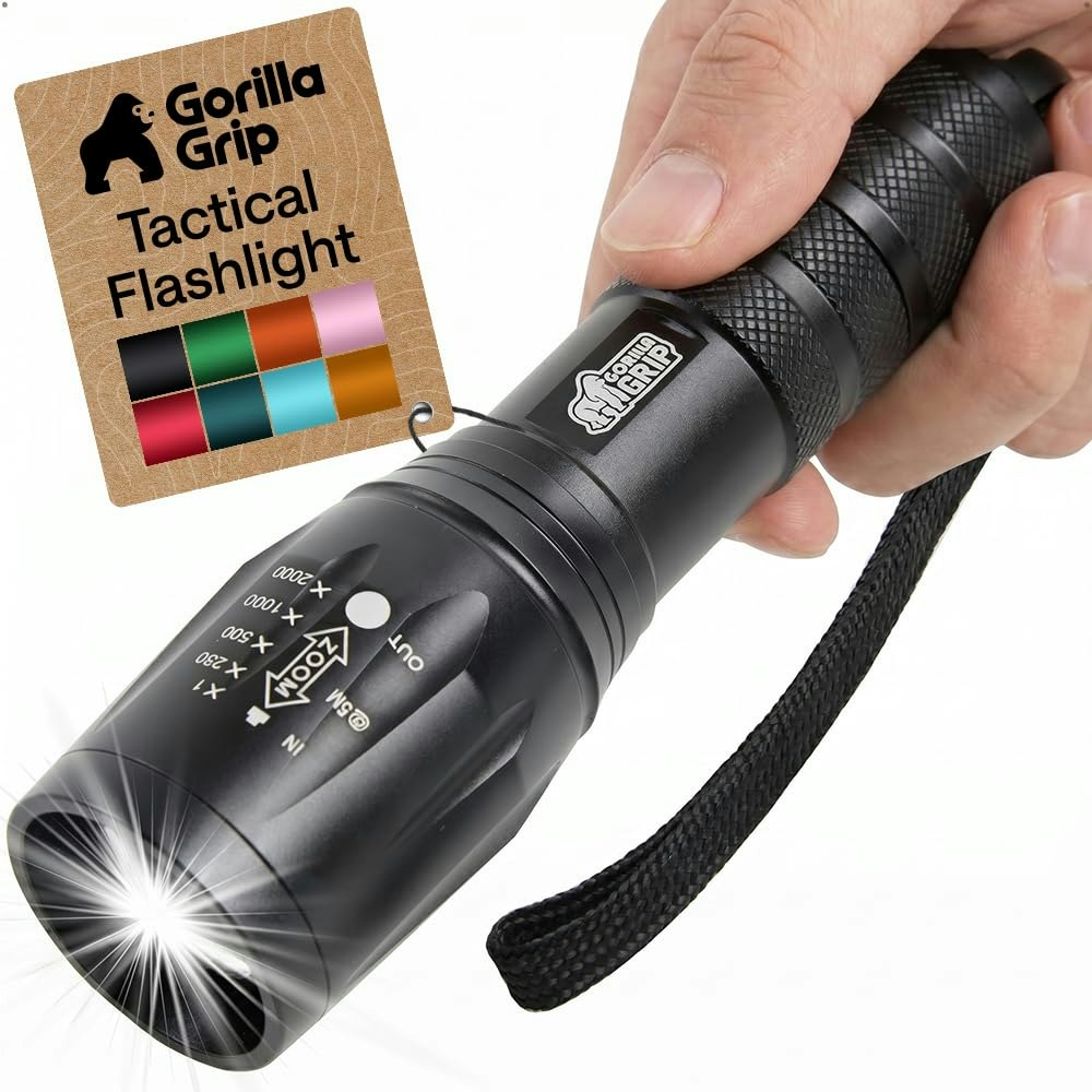 Gorilla Grip Tactical Flashlight: $9.99