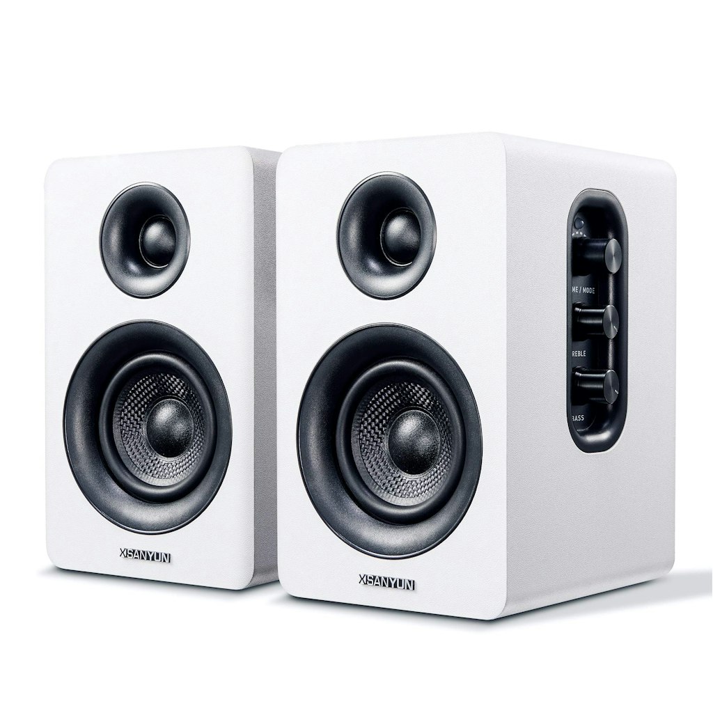 Sanyun SW208 3" Active Bluetooth 5.0 Bookshelf Speakers: $56