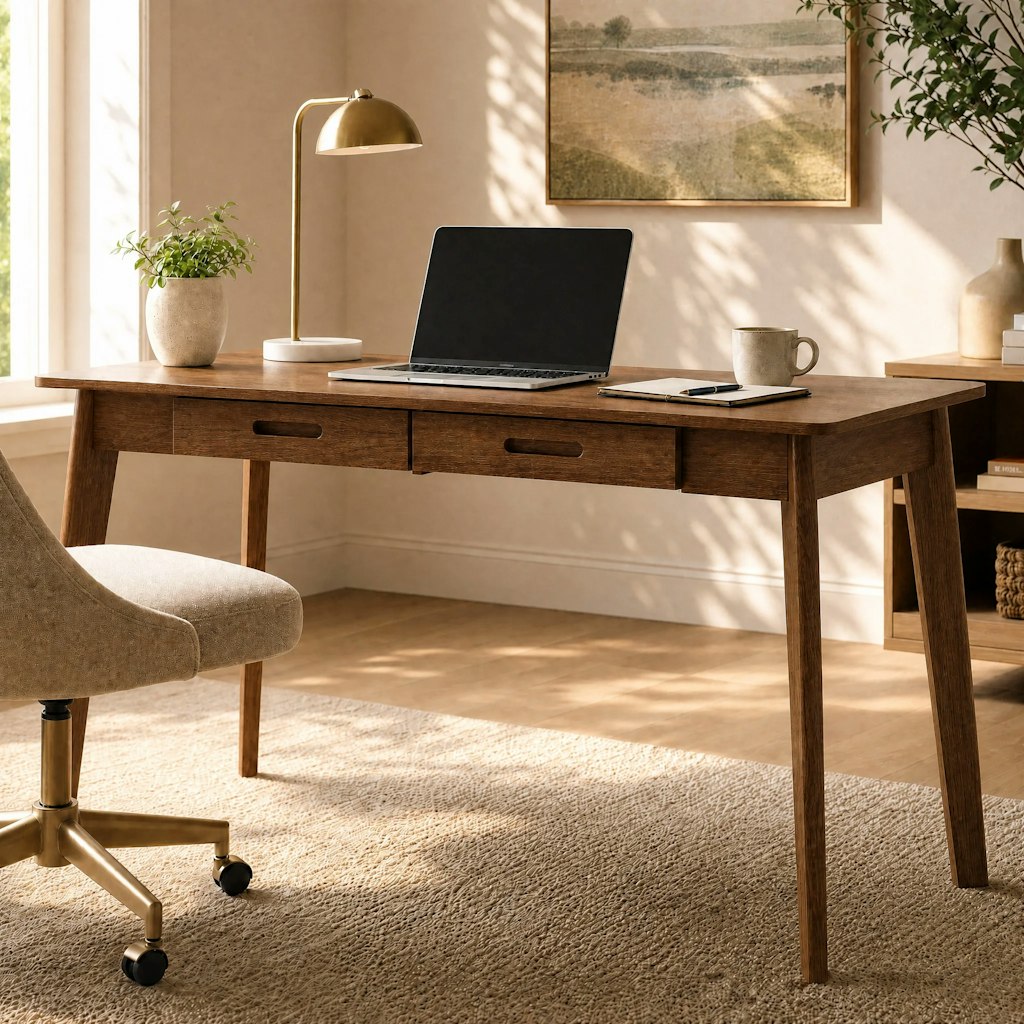 George Oliver Caidence 2-Drawer Writing Desk: $112