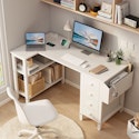 Red Barrel Studio Cheshire L-Shaped Computer Desk for $115 + free shipping