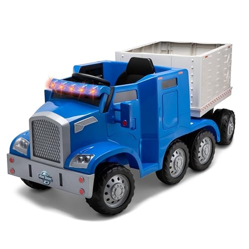 Kid Trax 12V Semi-Truck and Trailer Ride-On Toy: $279