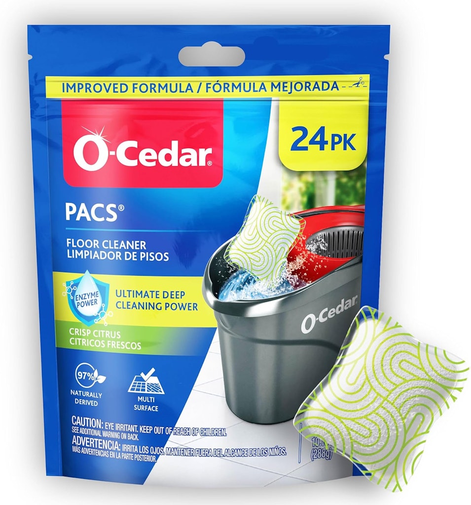 O-Cedar 24-Count Pacs Floor Cleaner: $9.89 via Sub & Save O-Cedar 24-Count Pacs Floor Cleaner: $9.89 via Sub & Save