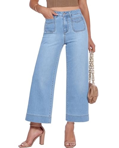 Grapent Women's High-Waisted Wide-Leg Denim Shorts: $30.55