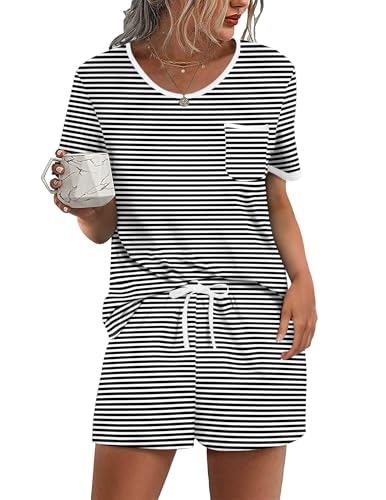 Ekouaer Women's 2-Piece Pajama Set: $13.02