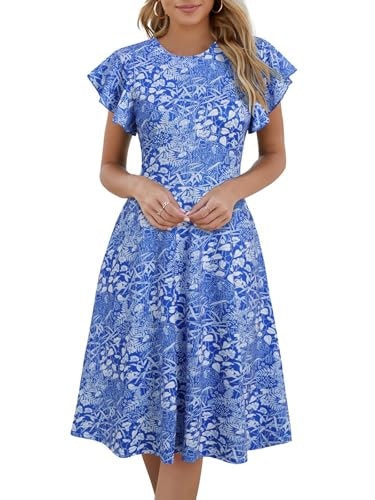 MSLG V-Back Fit and Flare Wedding Guest Dress: $30.68