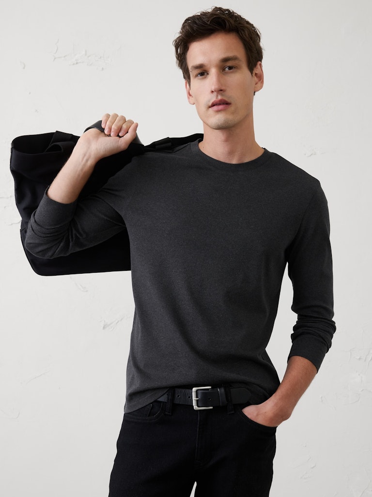 Slim-Fit Luxe Touch Long-Sleeve T-Shirt: $30 Slim-Fit Luxe Touch Long-Sleeve T-Shirt: $30
