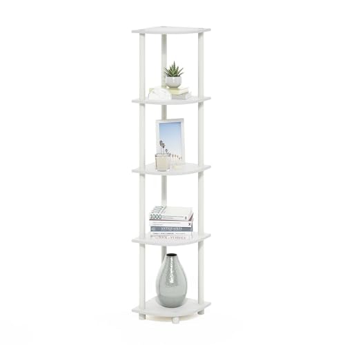 Furinno 5-Tier Turn-N-Tube Corner Shelf: $23.75