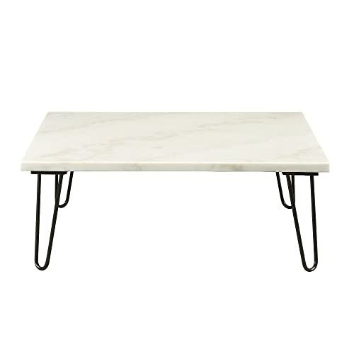 ACME Furniture White Marble and Black Coffee Table: $201.67 ACME Furniture White Marble and Black Coffee Table: $201.67