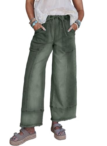 Shewin Women's High-Waisted Wide-Leg Jeans: $32.97 Shewin Women's High-Waisted Wide-Leg Jeans: $32.97