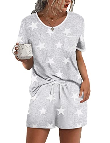 Ekouaer Women's 2-Piece Short Sleeve Pajama Set: $12.73 Ekouaer Women's 2-Piece Short Sleeve Pajama Set: $12.73