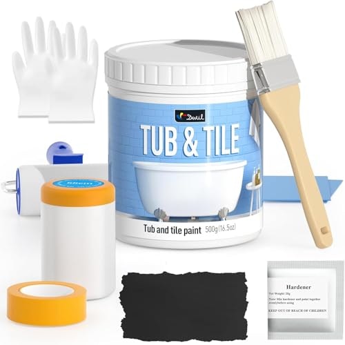 Dwil Semi-Gloss Black Tile and Tub Refinishing Kit: $28.87 Dwil Semi-Gloss Black Tile and Tub Refinishing Kit: $28.87