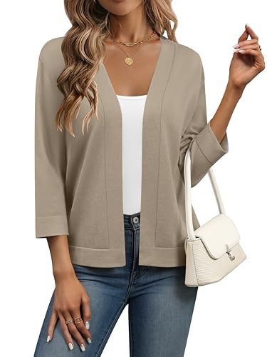 Zeagoo Women's 3/4 Sleeve Cropped Cardigan Shrug: $22.99 Zeagoo Women's 3/4 Sleeve Cropped Cardigan Shrug: $22.99