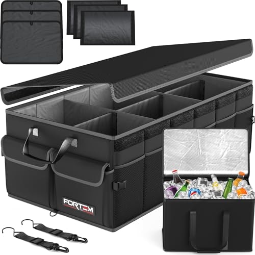 Fortem Foldable Car Trunk Organizer with Cooler: $49.29