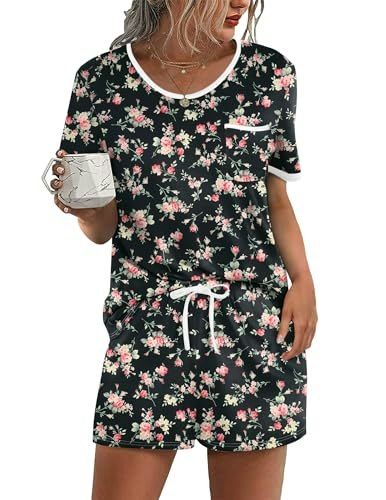 Ekouaer Women's 2-Piece Pajama Set: $13.72 Ekouaer Women's 2-Piece Pajama Set: $13.72