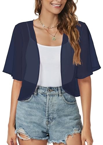 Women's Chiffon Short Sleeve Bolero Shrug: $12.33 Women's Chiffon Short Sleeve Bolero Shrug: $12.33