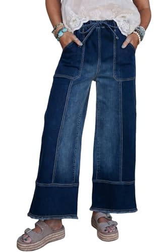 Shewin Women's High-Waisted Wide-Leg Stretch Jeans: $36.98