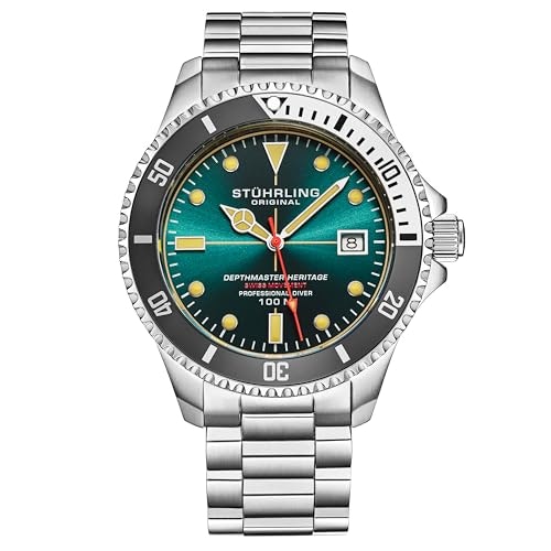 Stuhrling Depthmaster Heritage 42mm Stainless Steel Diver Watch: $89.99