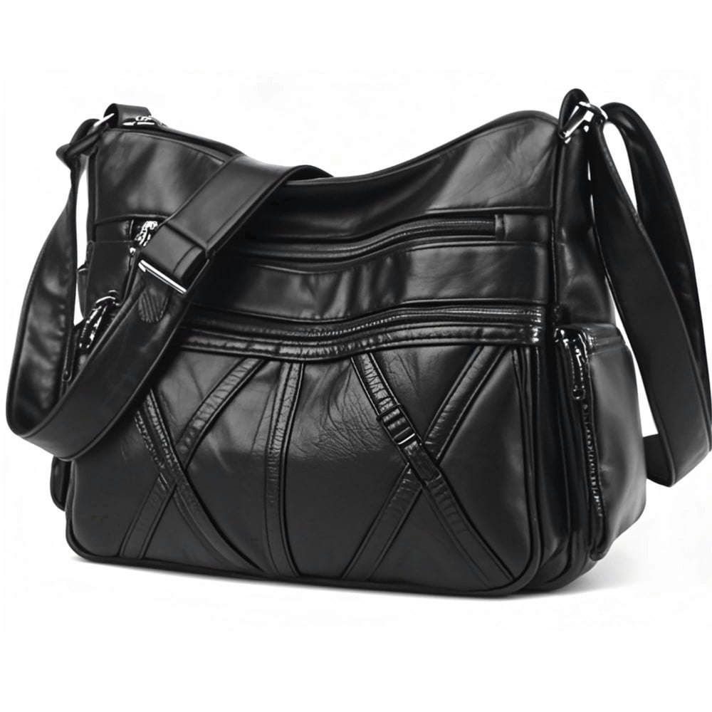 Fidac Women's Multi-Pocket Leather Shoulder Bag: $15.99 Fidac Women's Multi-Pocket Leather Shoulder Bag: $15.99