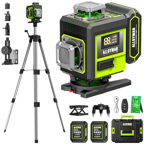 Alloyman 4x360-Degree Self-Leveling Laser Level with Tripod: $69.98 Alloyman 4x360-Degree Self-Leveling Laser Level with Tripod: $69.98