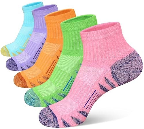 Heyoboy Women's Ankle Cushioned Athletic Socks 5-Pack: $14.37 Heyoboy Women's Ankle Cushioned Athletic Socks 5-Pack: $14.37
