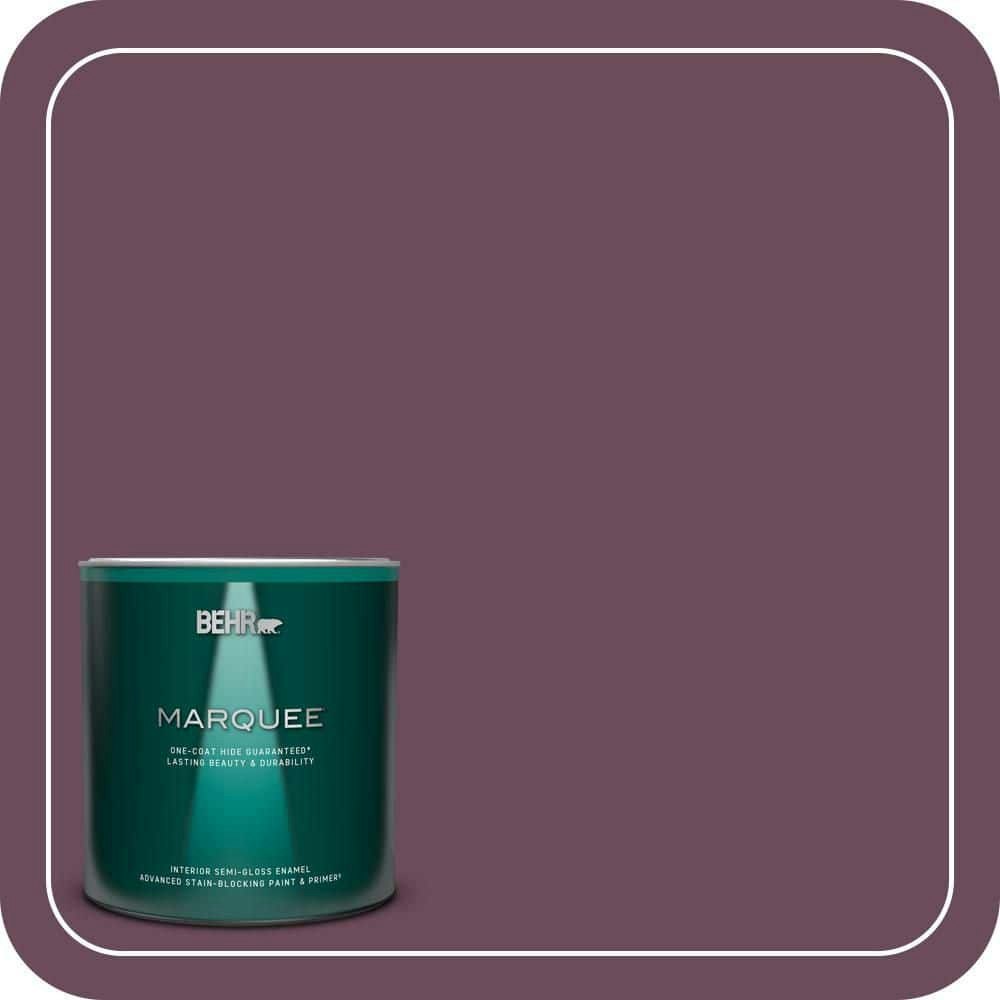 Spiced Plum Semi-Gloss Interior Enamel Paint and Primer 1-Quart: $29.98