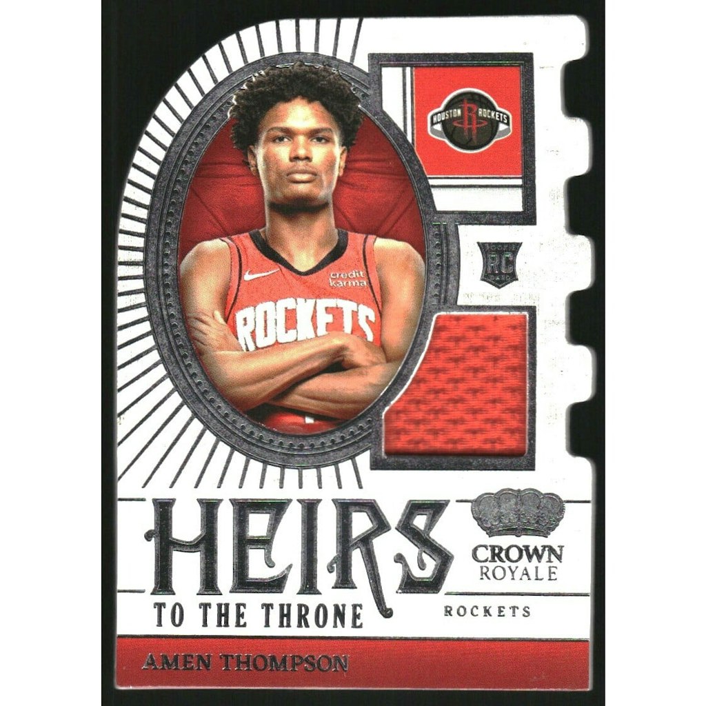 2023-24 Crown Royale Amen Thompson Heirs to the Throne Jersey Card: $15 2023-24 Crown Royale Amen Thompson Heirs to the Throne Jersey Card: $15