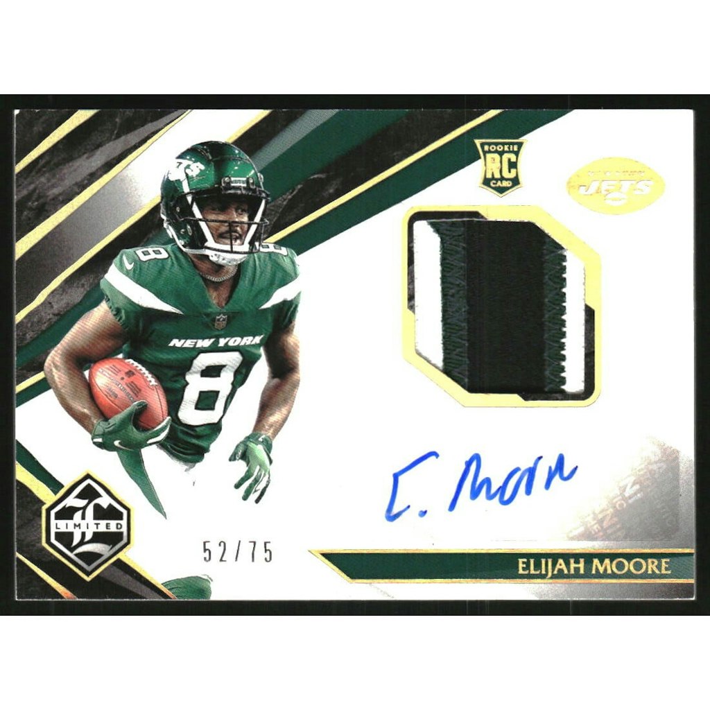 2021 Limited Gold Spotlight Elijah Moore Jersey Auto #116: $18 2021 Limited Gold Spotlight Elijah Moore Jersey Auto #116: $18