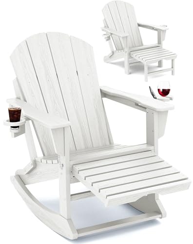 Kingyes Adirondack Rocking Chair with Ottoman: $127.49 Kingyes Adirondack Rocking Chair with Ottoman: $127.49