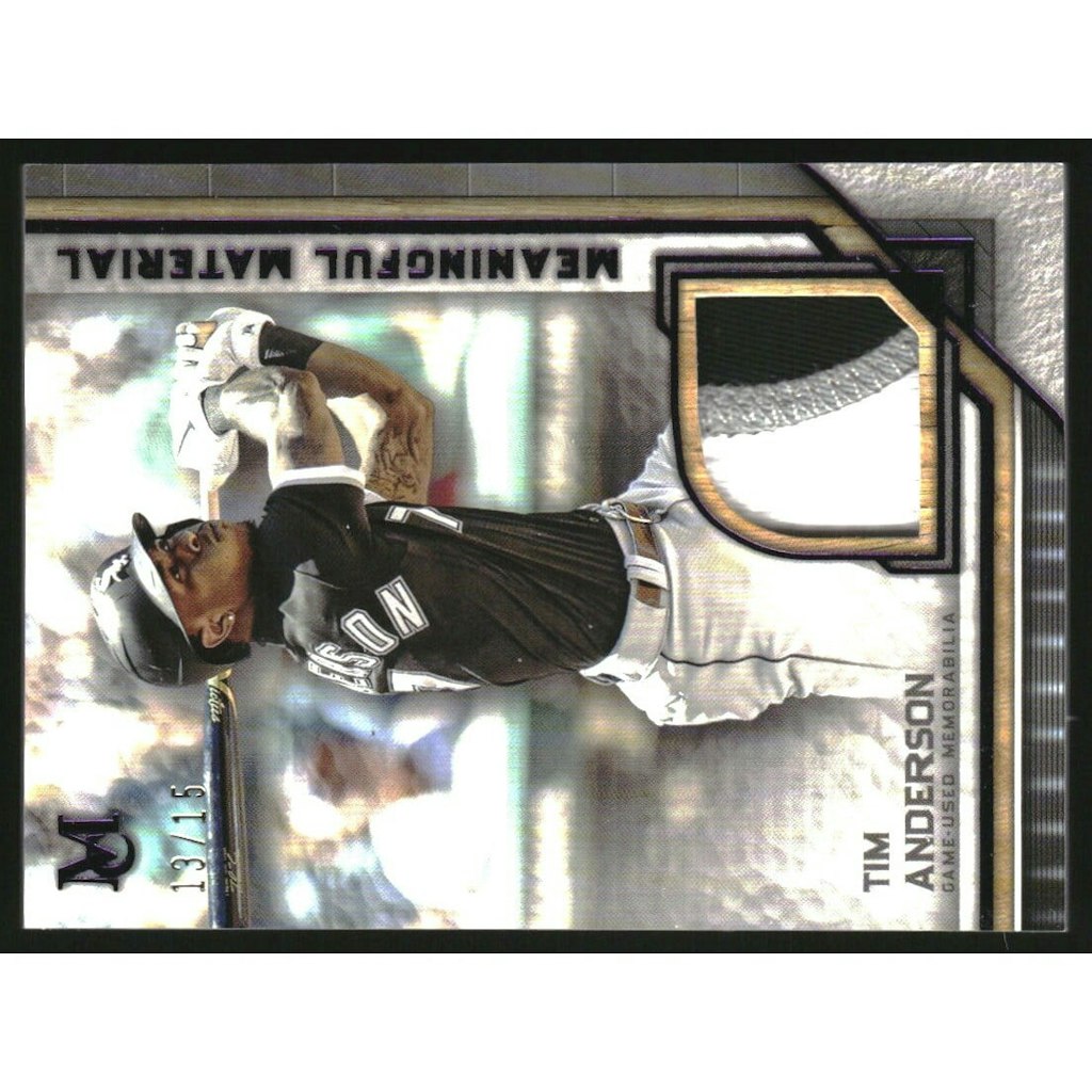 Topps Museum Collection Meaningful Material Relics Tim Anderson Amethyst Card: $15