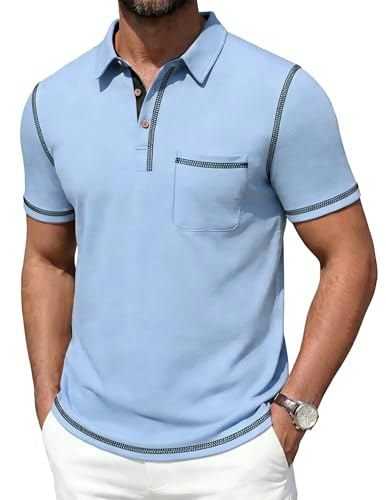 Asyjumpd Men's Moisture-Wicking Golf Polo Shirt: $16.14 Asyjumpd Men's Moisture-Wicking Golf Polo Shirt: $16.14