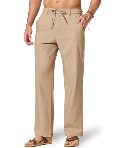 Coofandy Men's Cotton Linen Drawstring Pants: $27.99 Coofandy Men's Cotton Linen Drawstring Pants: $27.99