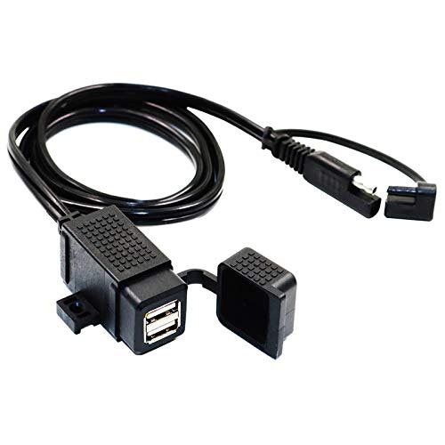 Motopower 3.1A Waterproof Motorcycle USB Charger Kit: $11.04